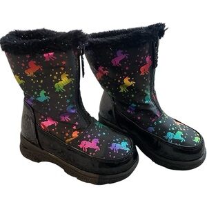 Totes Dreamer Toddler Girls Faux Fur Lined Waterproof Snow Boots - 8